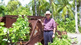 Ruins of Marine Corps LVT-1 amphibious tractor on Bikenebeu, Tarawa Atoll. 2008/09.