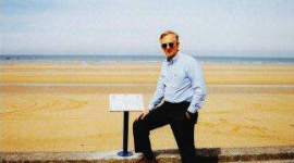 Dog Green Beach on Omaha Beach, famous for "Saving Private Ryan" and 29th Infantry Division. 60th anniversary of D-Day. 2004.