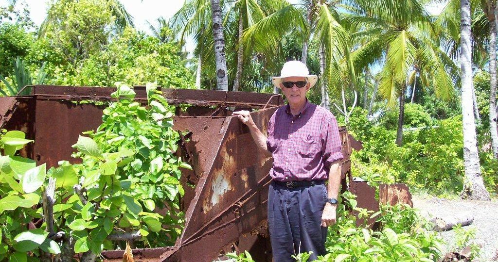 Ruins of Marine Corps LVT-1 amphibious tractor on Bikenebeu, Tarawa Atoll. 2008/09.