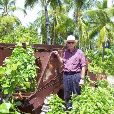 Ruins of Marine Corps LVT-1 amphibious tractor on Bikenebeu, Tarawa Atoll. 2008/09.